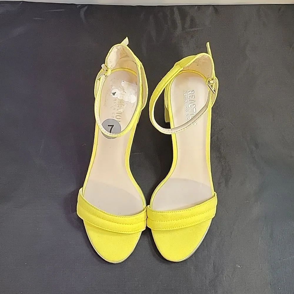 BRAND NEW REACTION KENNETH WOMEN'S CHUNKY HIGH HEEL SANDALS OPEN TOE SANDAL G1 - Picture 3 of 16